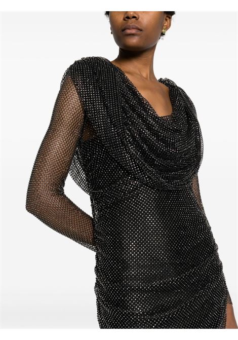 Abito lungo con strass in nero - donna GIUSEPPE DI MORABITO | PF23090LD23110